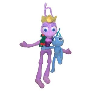 Disney A Bugs Life Flick 9” And Princess Atta 17” Plush Lot 2 Stuffed Animals